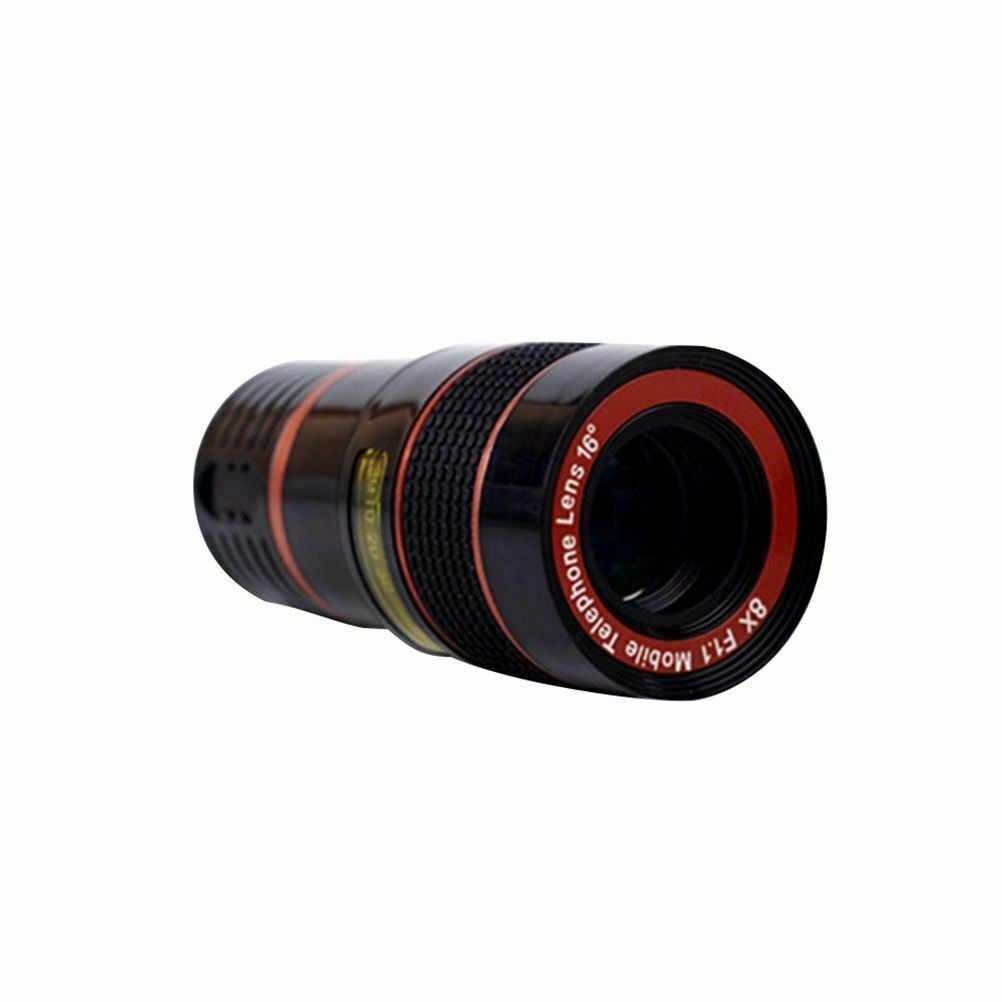 HD 8X Clip-On Optical Zoom Lens for Mobile Phones – Universal Telephoto Camera Attachment