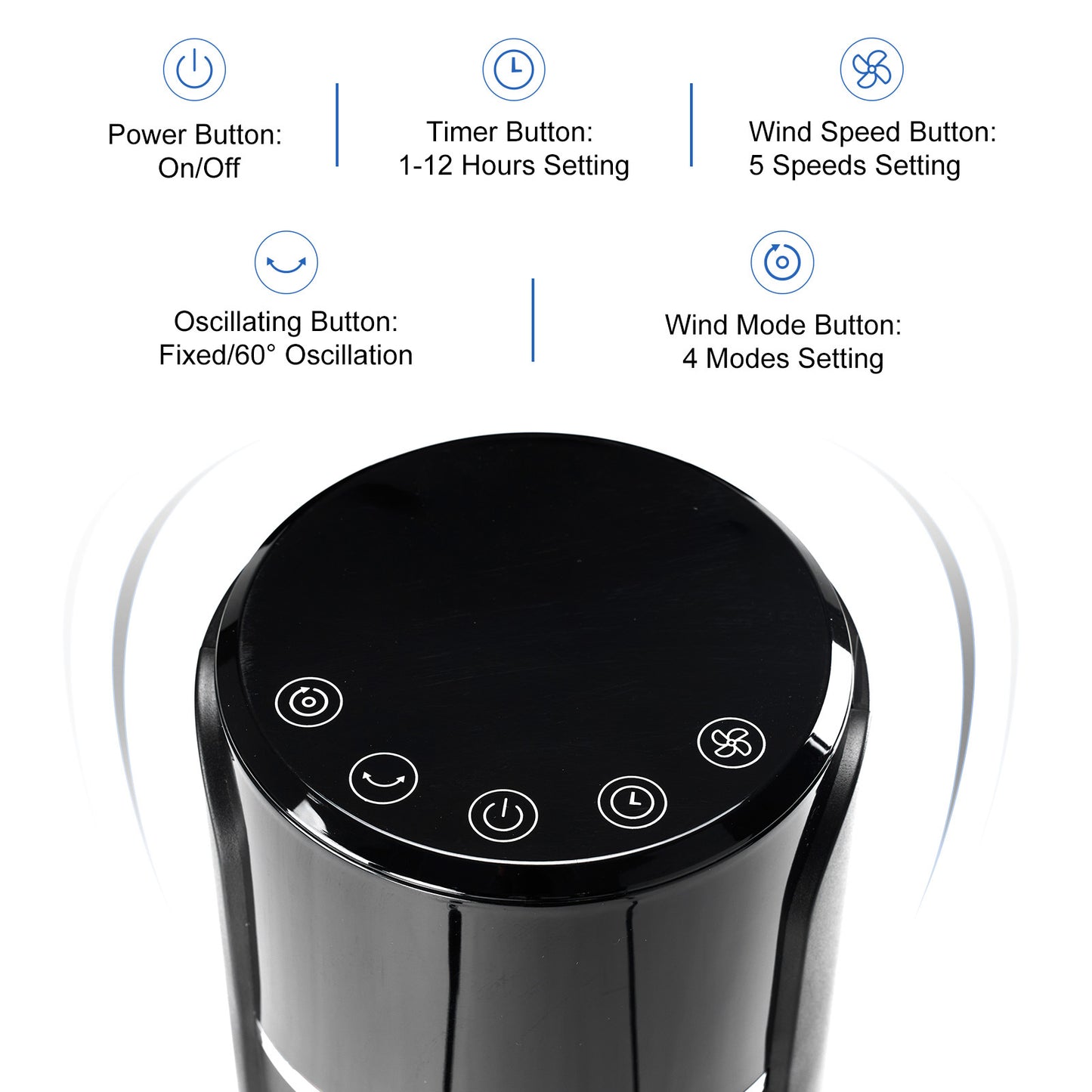 Standing Cooling Fan – Powerful Oscillating Tower Fan with Remote Control