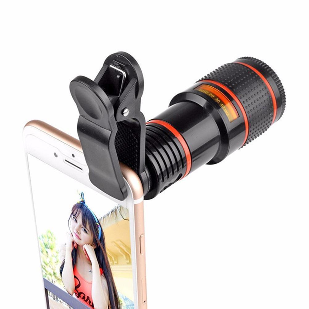 HD 8X Clip-On Optical Zoom Lens for Mobile Phones – Universal Telephoto Camera Attachment