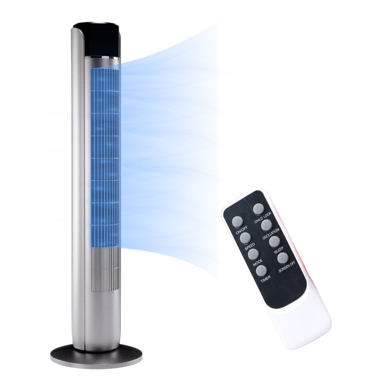 Standing Cooling Fan – Powerful Oscillating Tower Fan with Remote Control