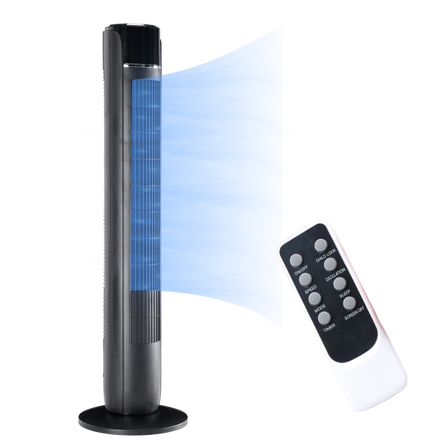 Standing Cooling Fan – Powerful Oscillating Tower Fan with Remote Control
