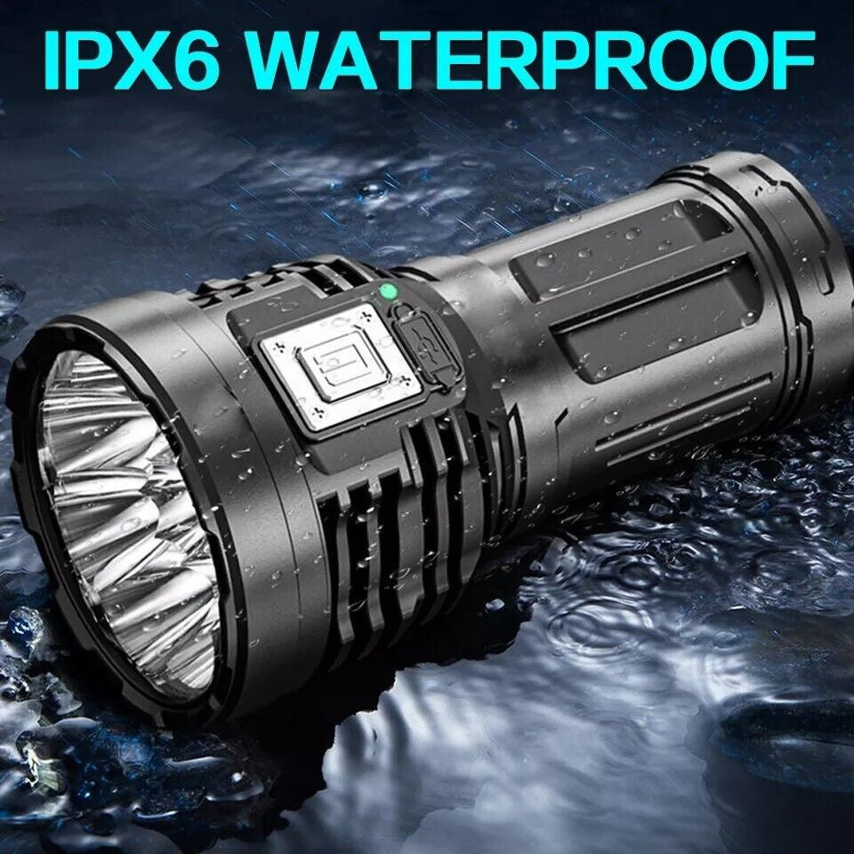 Super Bright LED Torch Light – 30W USB Rechargeable 1500mAh Mini Flashlight for Outdoor & Emergency Use