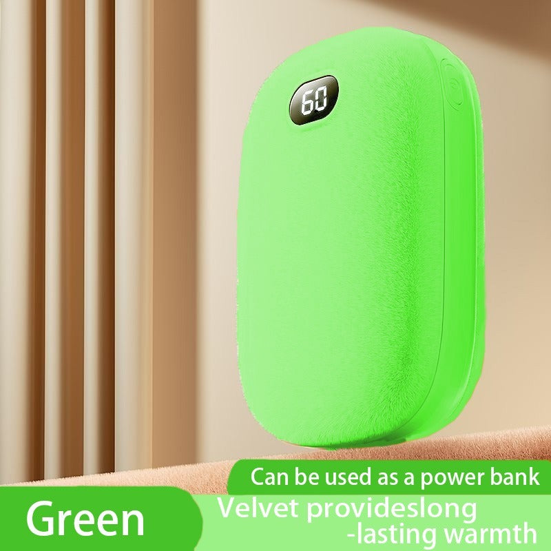 Double-Sided Wool Hand Warmer & Power Bank – Long-Lasting Warmth, USB Rechargeable