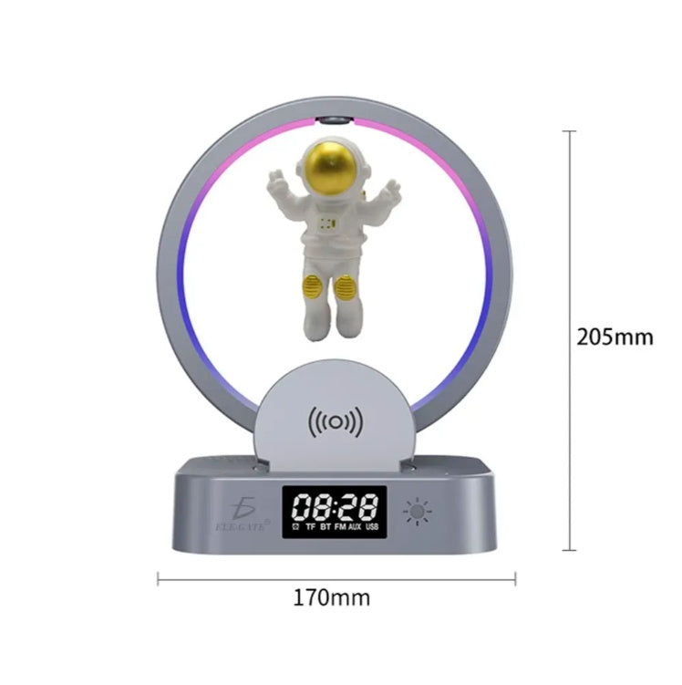 Bluetooth Speaker Alarm Clock with RGB Light, Stand & 15W Wireless Charger