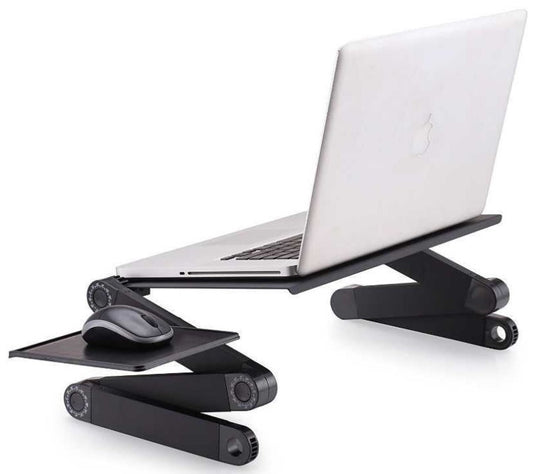 Adjustable Folding Laptop Desk – Aluminum Alloy Bed Study Table with Retractable Legs