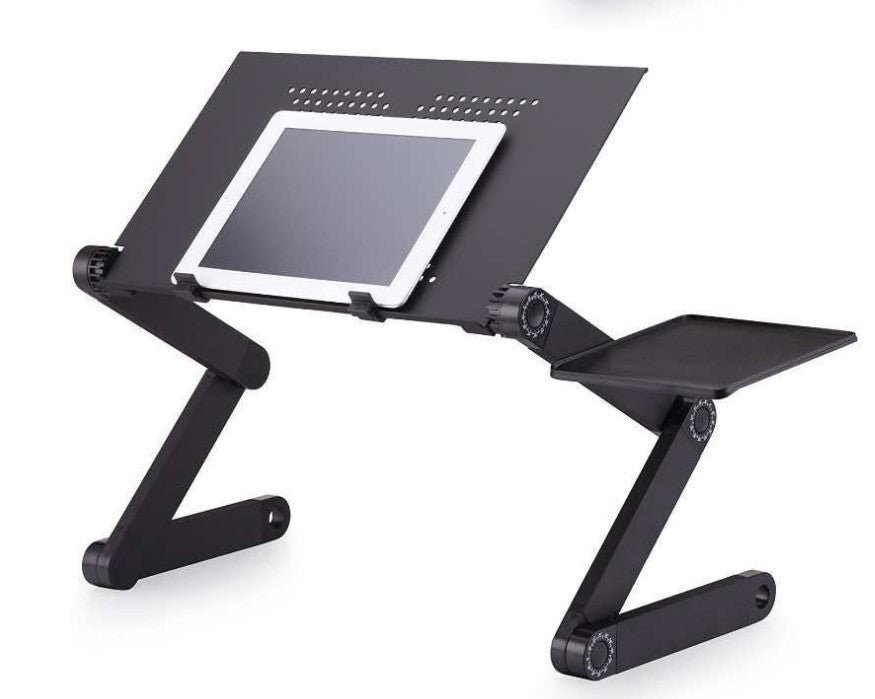 Adjustable Folding Laptop Desk – Aluminum Alloy Bed Study Table with Retractable Legs