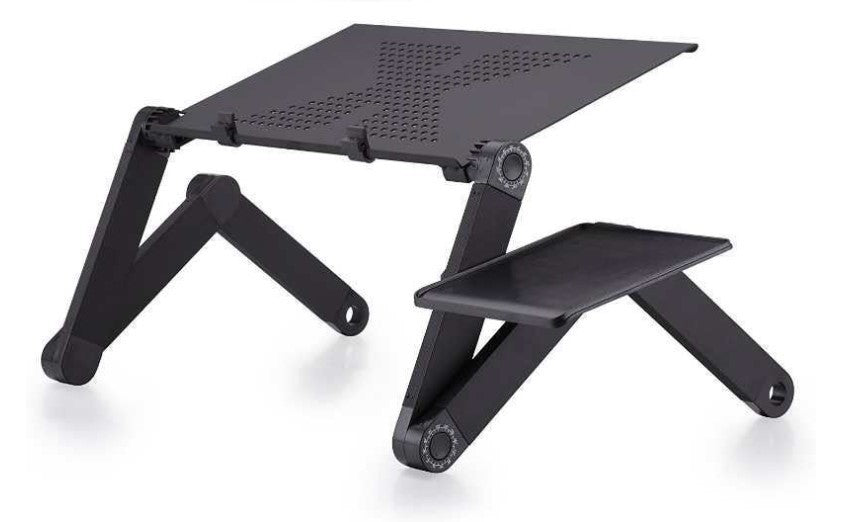Adjustable Folding Laptop Desk – Aluminum Alloy Bed Study Table with Retractable Legs