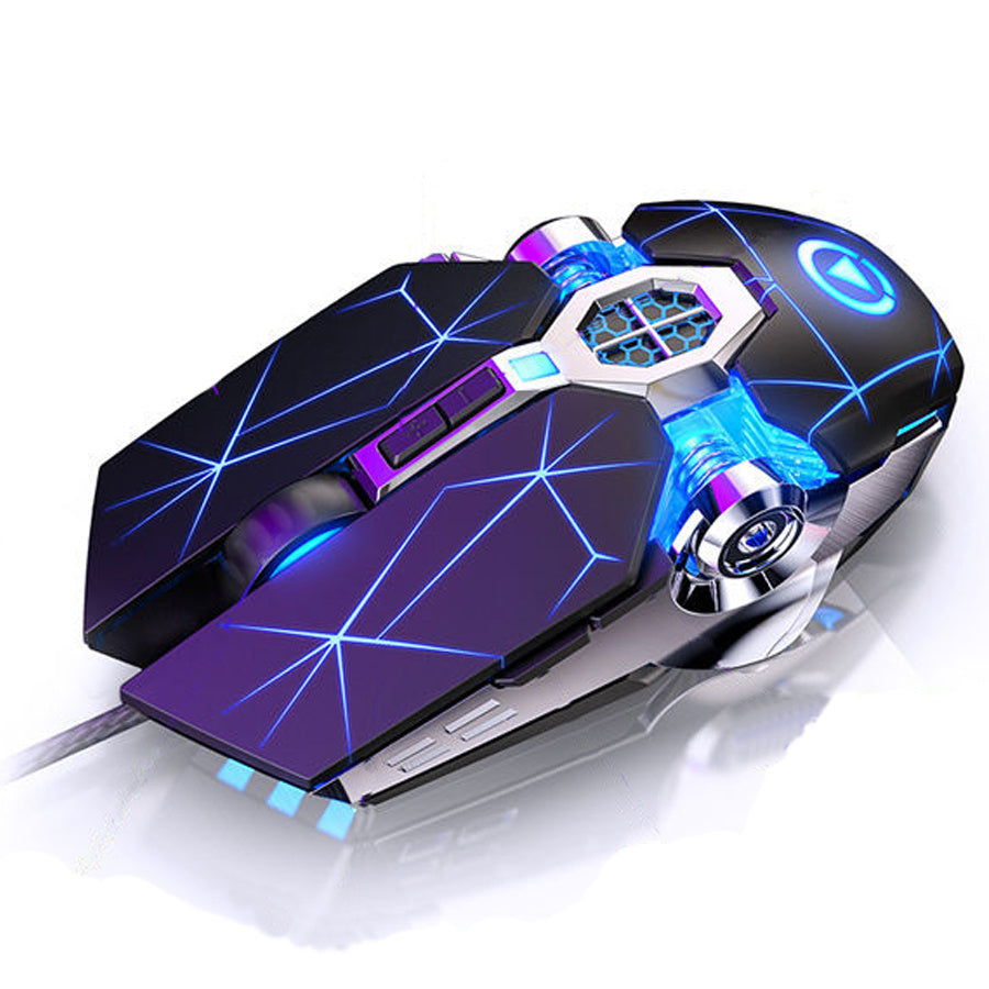Star Black RGB Gaming Mouse – Wired, Silent Click, Precision Engineered for Victory