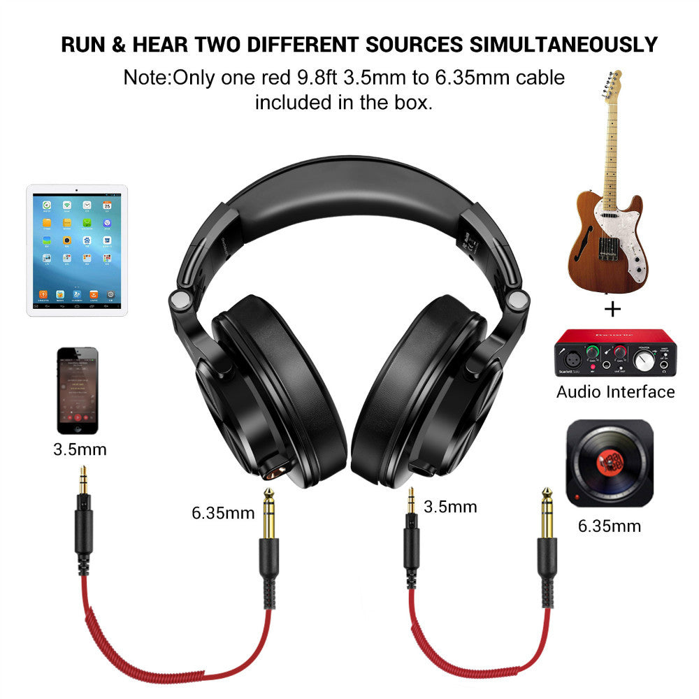 OneOdio Studio Headphones – Wired Over-Ear Headphones for DJ, Studio, and Mixing