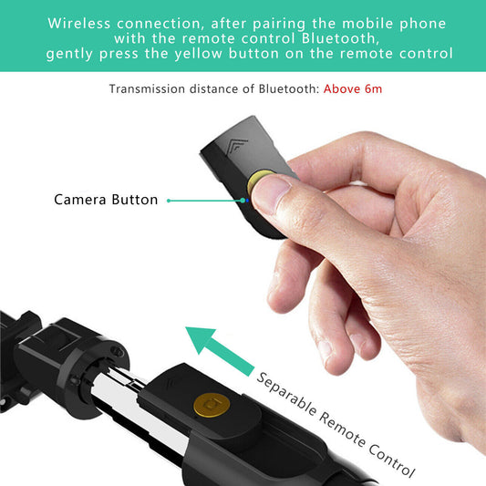 3-in-1 Universal Selfie Stick Tripod Stand with Bluetooth Remote – Adjustable Phone Holder