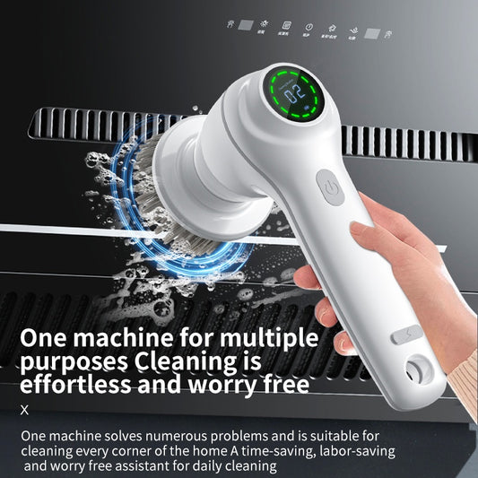 Electric Spin Scrubber – Cordless 2-Speed Shower & Sink Cleaning Brush with 6 Heads