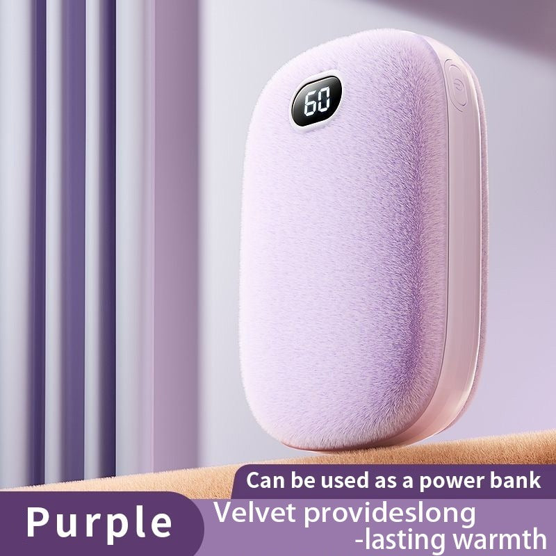 Double-Sided Wool Hand Warmer & Power Bank – Long-Lasting Warmth, USB Rechargeable