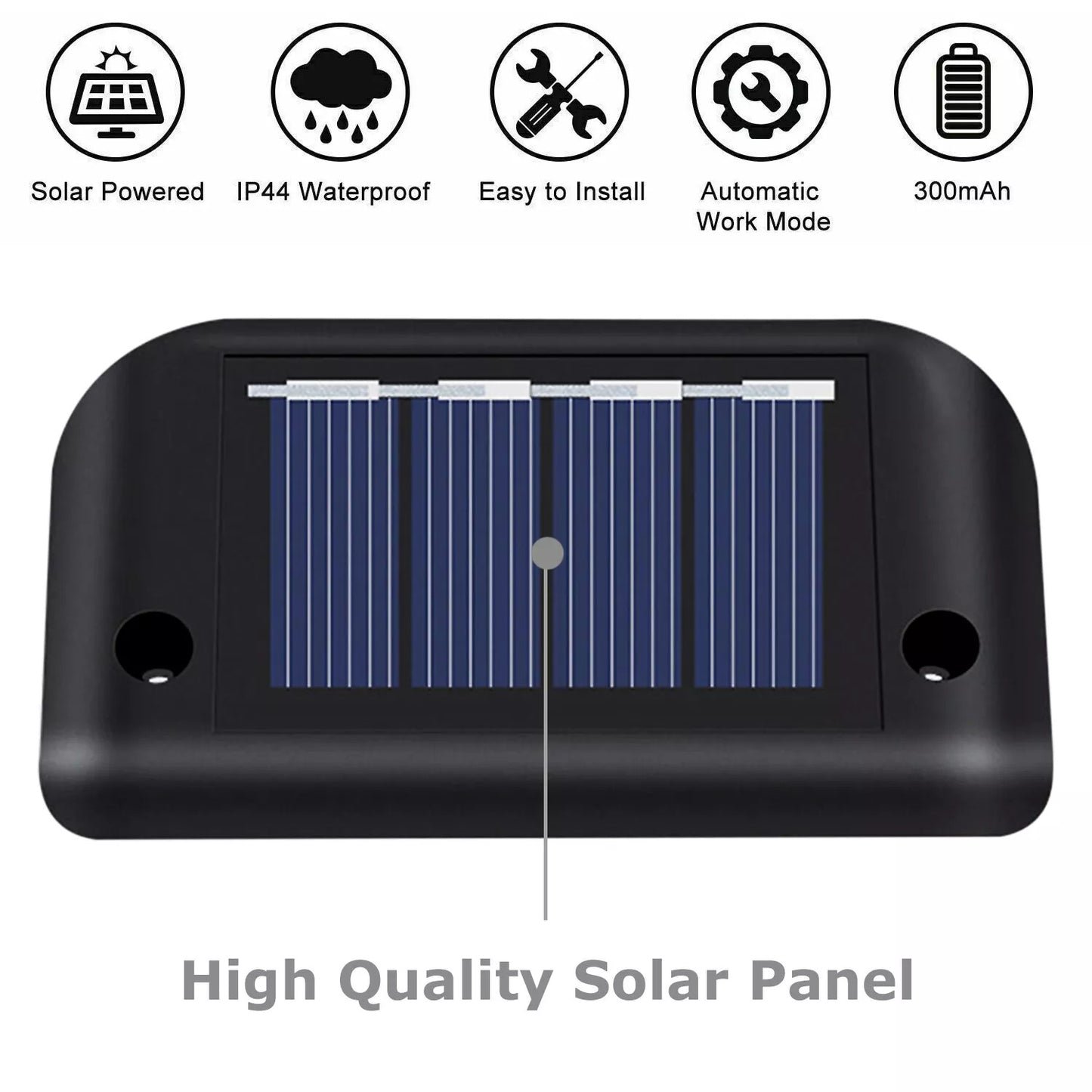 4-Pack Solar LED Deck Lights – Weatherproof Outdoor Step & Pathway Lighting