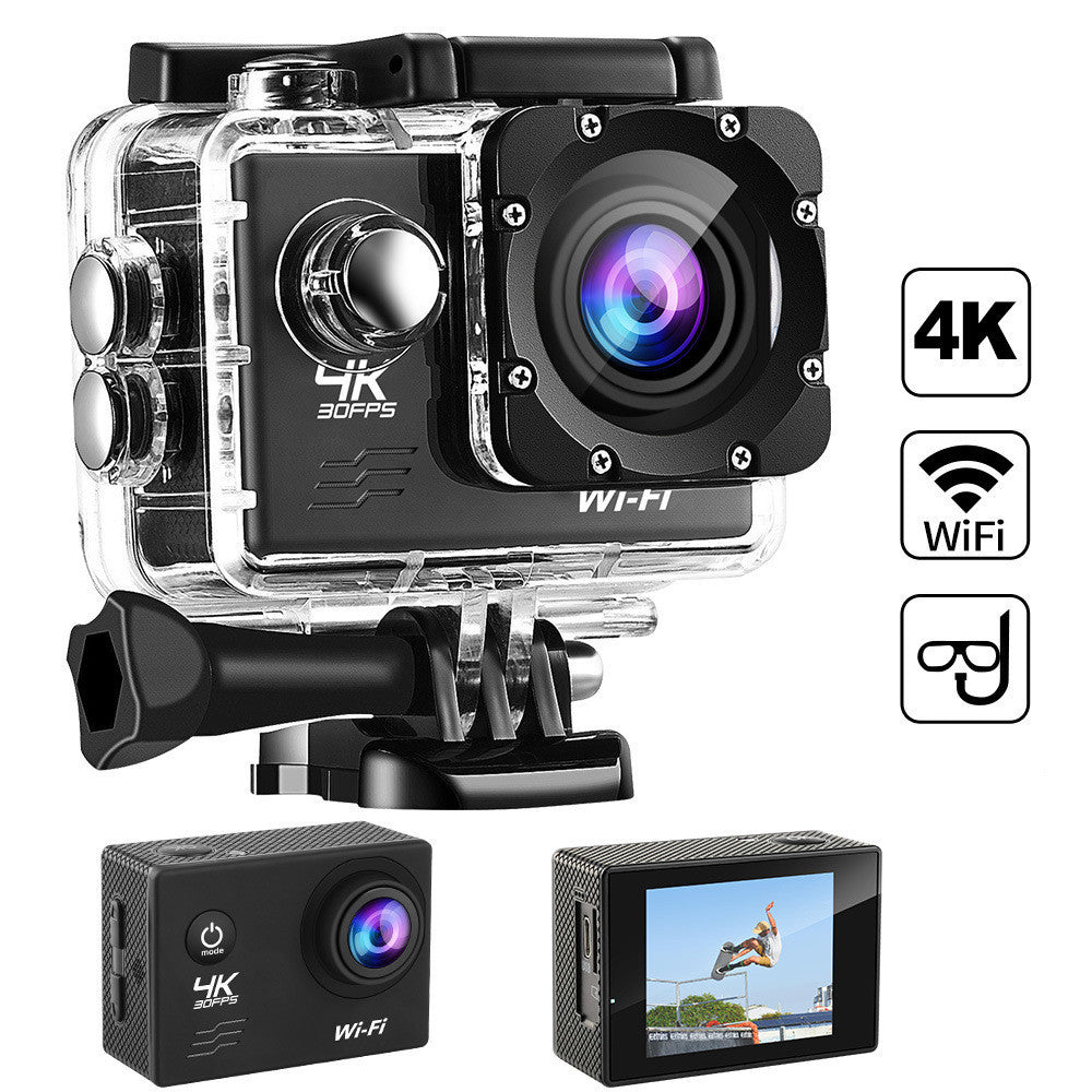 4K Waterproof Action Camera with WiFi – Helmet & Diving Sports Cam 30FPS Outdoor DV