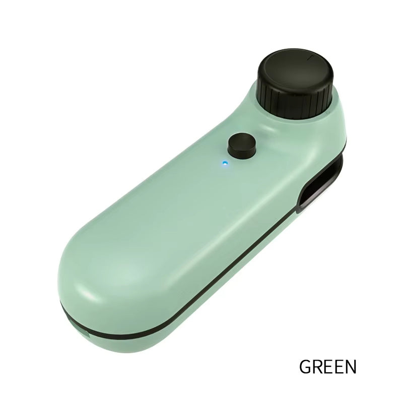 Rechargeable 2-in-1 Mini Heat Sealer & Bag Cutter – USB Portable Food Storage Tool