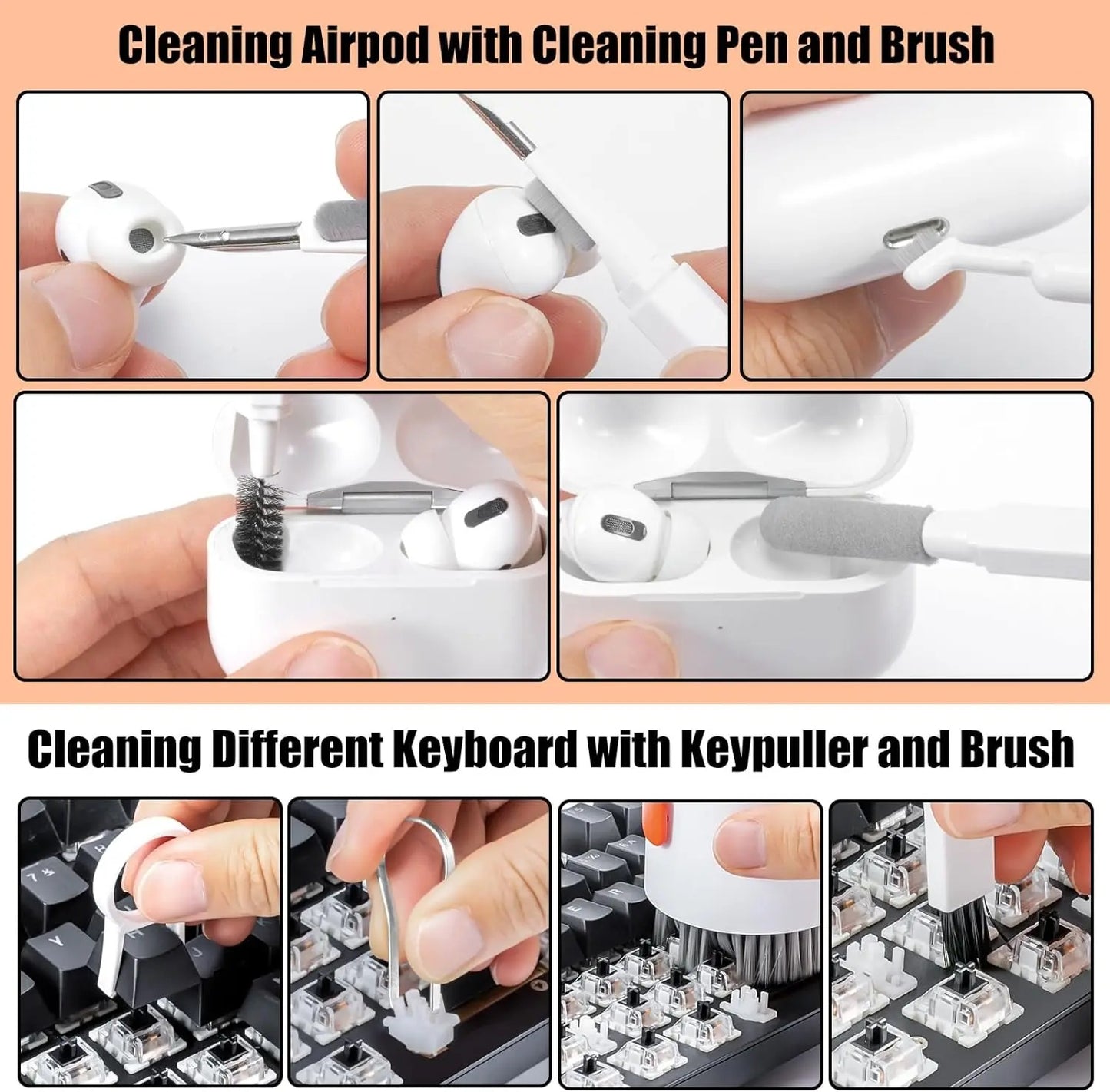 20-in-1 Laptop & Electronic Device Cleaning Kit – Multifunctional Screen & Keyboard Cleaner