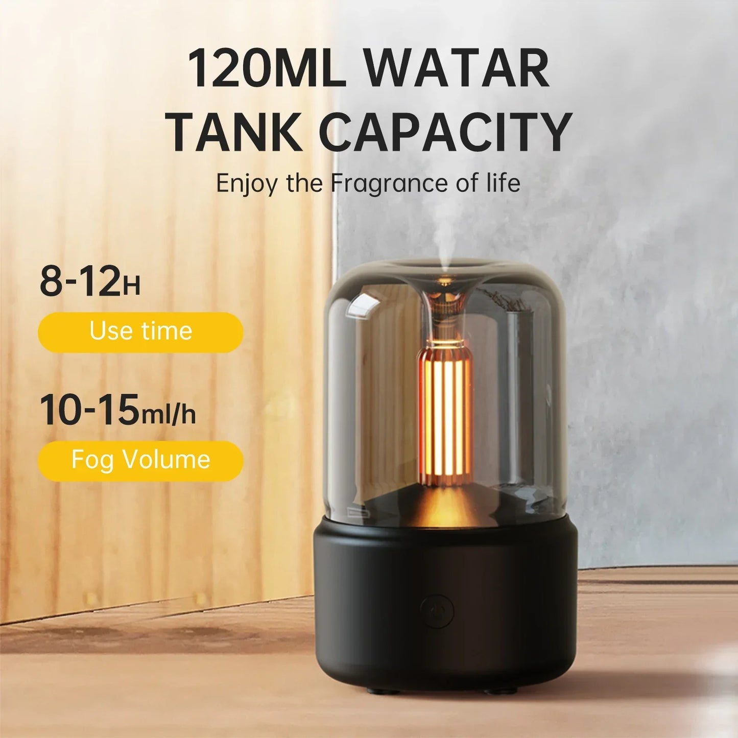Portable Mini Aroma Diffuser – USB Essential Oil Humidifier & Night Light
