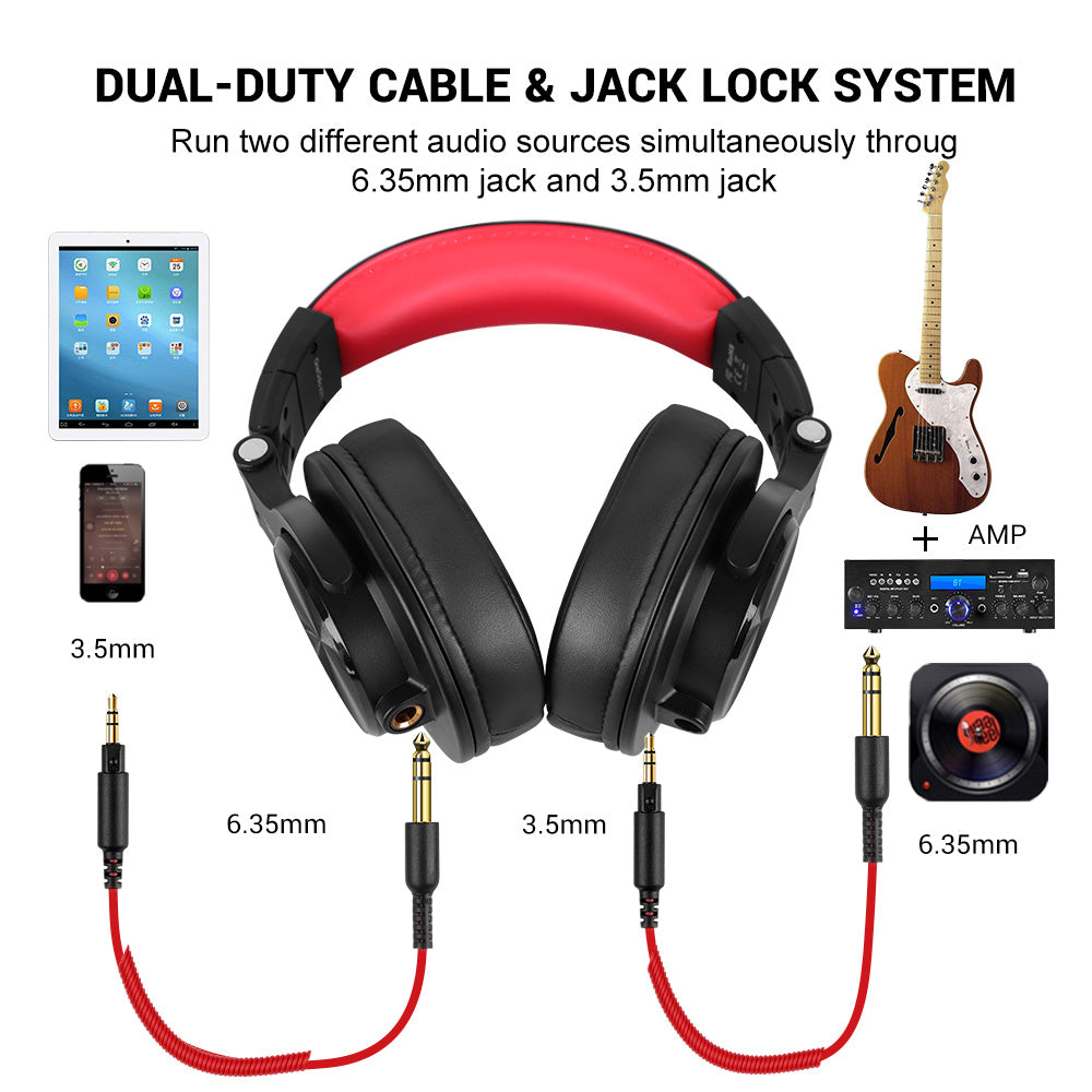 OneOdio Studio Headphones – Wired Over-Ear Headphones for DJ, Studio, and Mixing