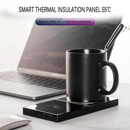 2-in-1 Smart Mug Warmer & Wireless Charger – Keep Your Drink Hot & Your Phone Charged