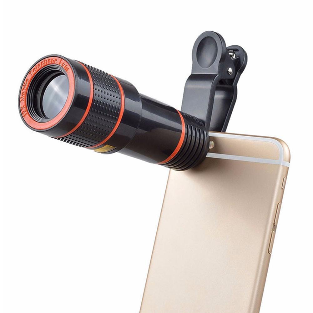 HD 8X Clip-On Optical Zoom Lens for Mobile Phones – Universal Telephoto Camera Attachment