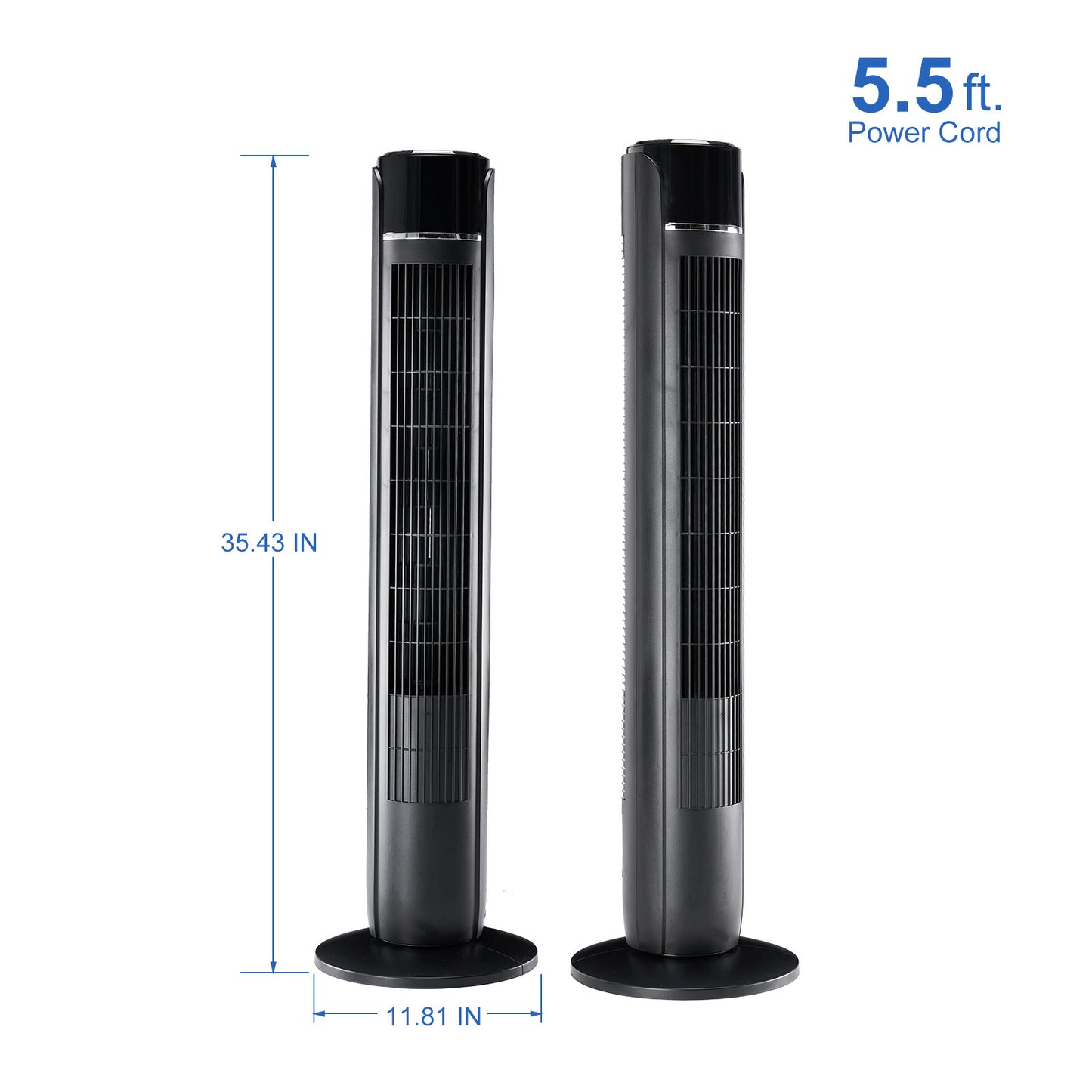 Standing Cooling Fan – Powerful Oscillating Tower Fan with Remote Control