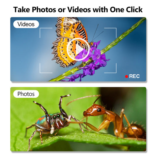 1600X 3-in-1 Digital Microscope Camera – USB/Type-C, LED, Portable