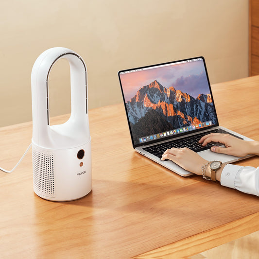 Portable Desk Bladeless Fan – 6-Speed Quiet Table Fan for Bedroom & Office