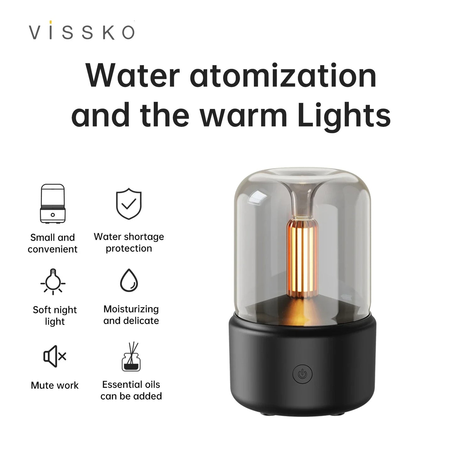 Portable Mini Aroma Diffuser – USB Essential Oil Humidifier & Night Light