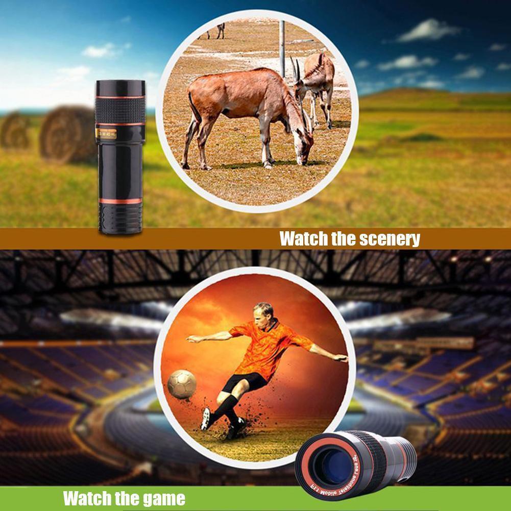HD 8X Clip-On Optical Zoom Lens for Mobile Phones – Universal Telephoto Camera Attachment