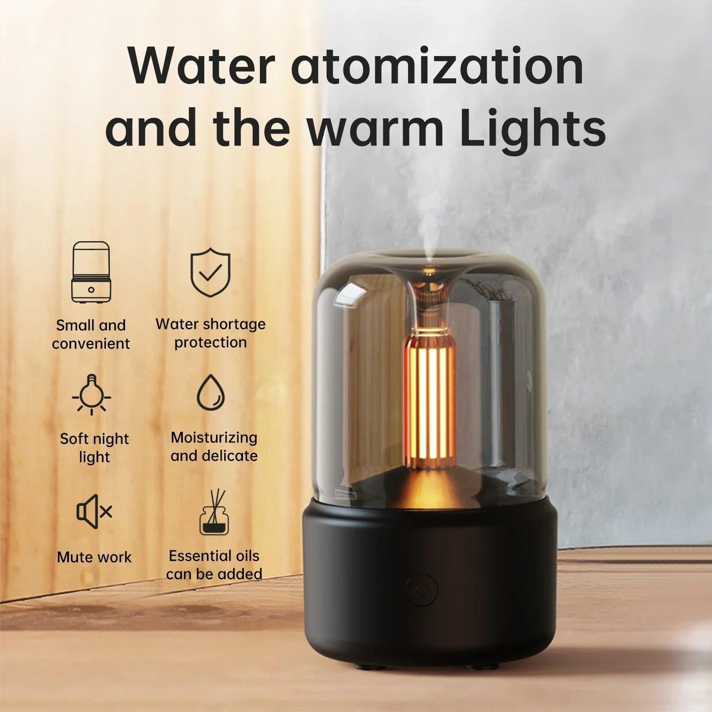 Portable Mini Aroma Diffuser – USB Essential Oil Humidifier & Night Light