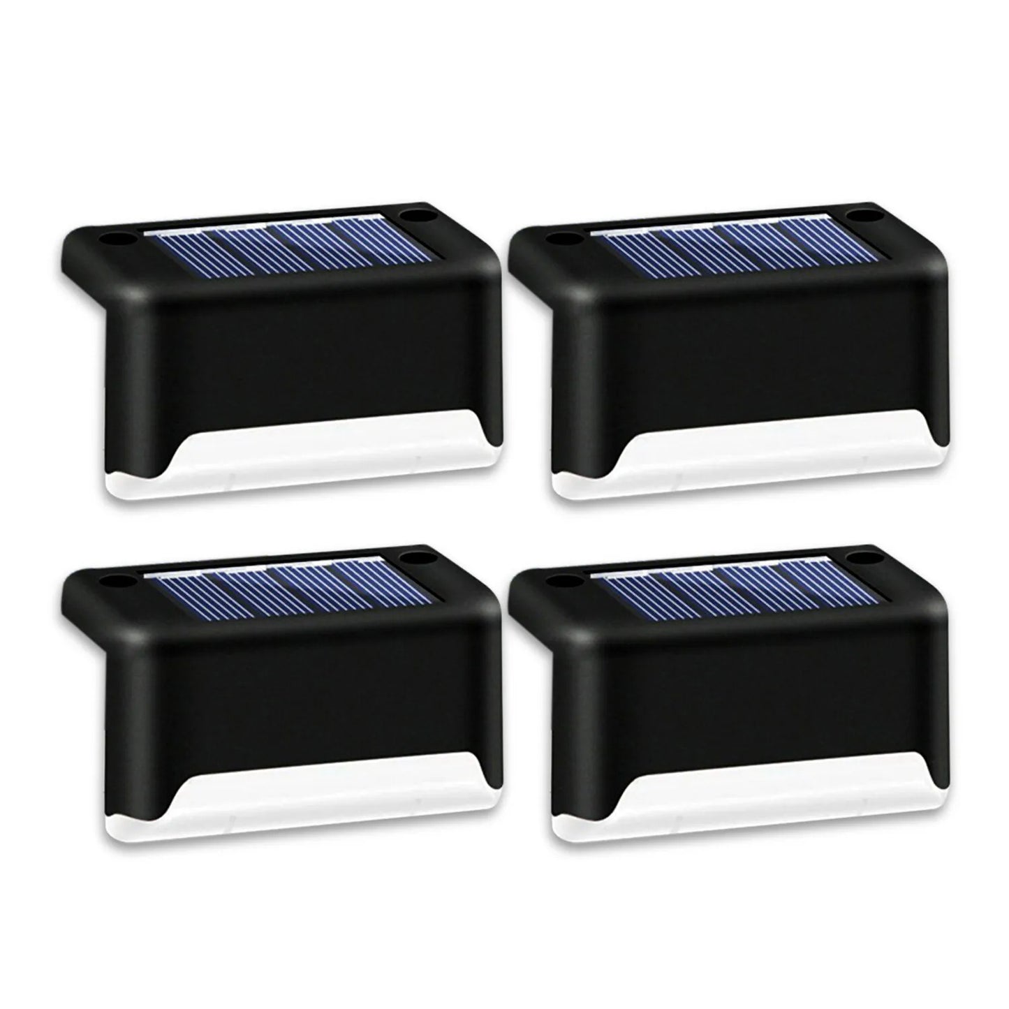 4-Pack Solar LED Deck Lights – Weatherproof Outdoor Step & Pathway Lighting