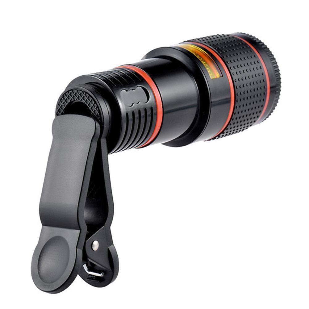 HD 8X Clip-On Optical Zoom Lens for Mobile Phones – Universal Telephoto Camera Attachment