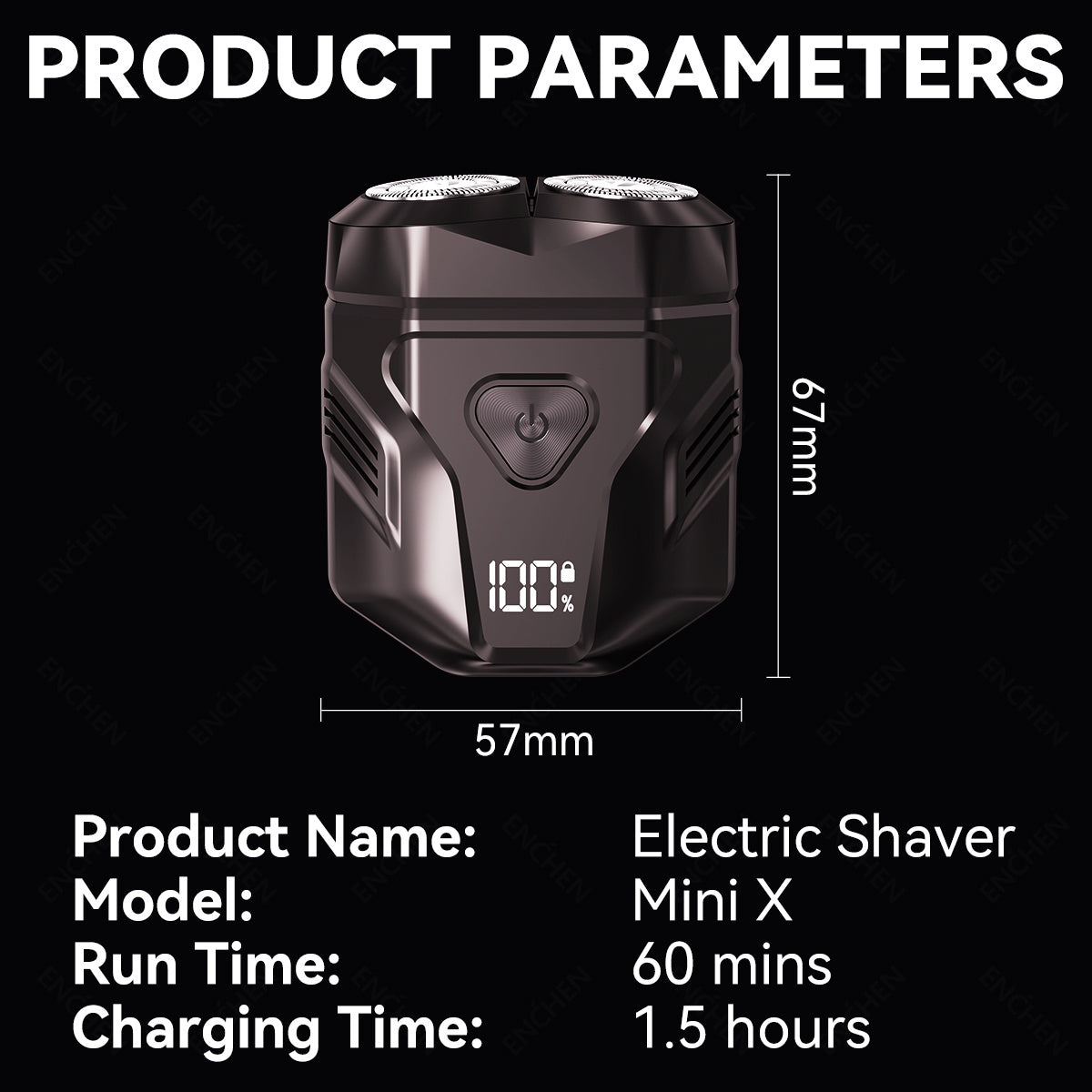 Mini-X Electric Shaver – Compact USB Rechargeable Travel Razor