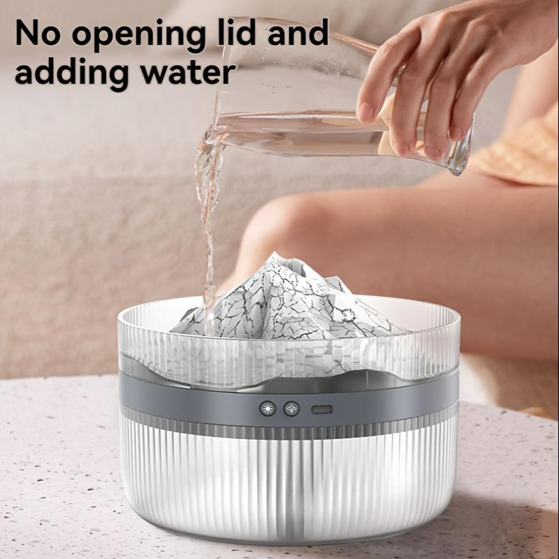 2-Color LED Volcano Flame Humidifier & Aromatherapy Diffuser – 2L Large Capacity, Quiet Operation