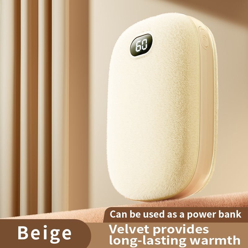 Double-Sided Wool Hand Warmer & Power Bank – Long-Lasting Warmth, USB Rechargeable