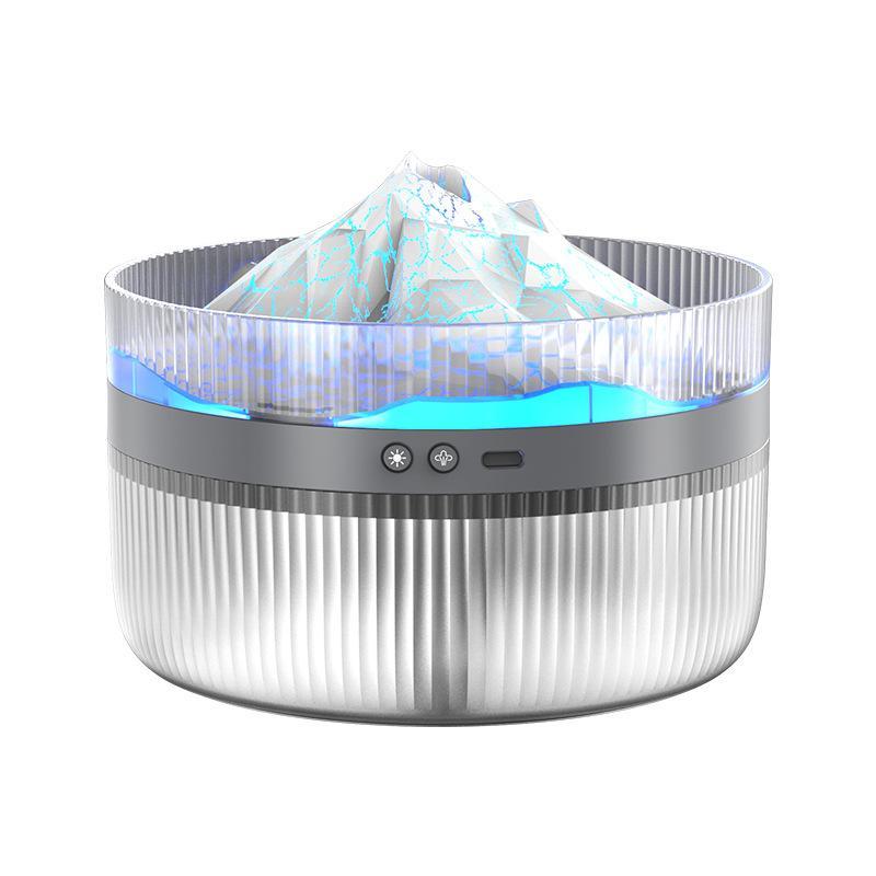 2-Color LED Volcano Flame Humidifier & Aromatherapy Diffuser – 2L Large Capacity, Quiet Operation