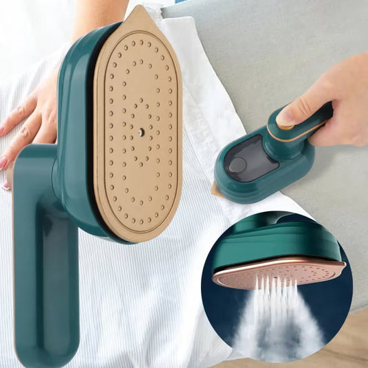 Mini Rotating Handheld Steam Iron – Wet & Dry Portable Garment Steamer (180°)
