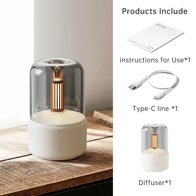 Portable Mini Aroma Diffuser – USB Essential Oil Humidifier & Night Light