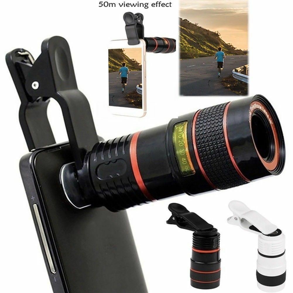 HD 8X Clip-On Optical Zoom Lens for Mobile Phones – Universal Telephoto Camera Attachment