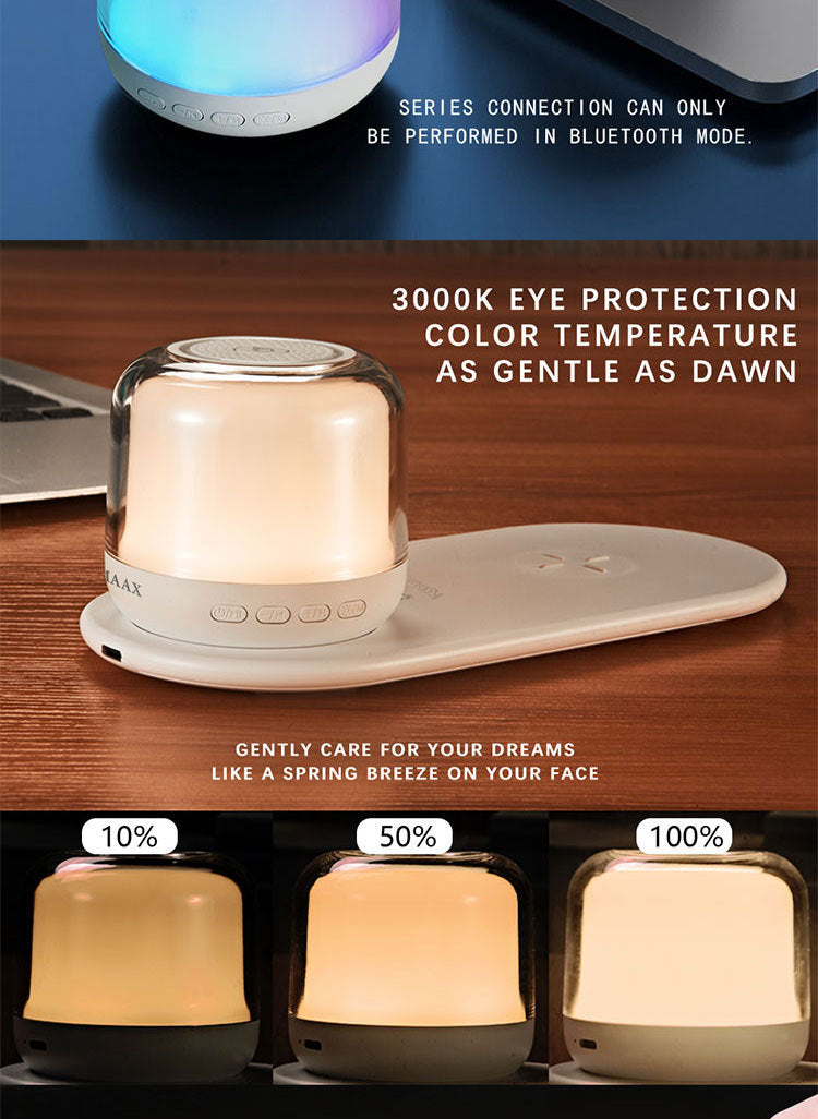 Koolmaax™ 3-in-1 Night Light Charger – Fast Wireless Charging + Bedside Lamp