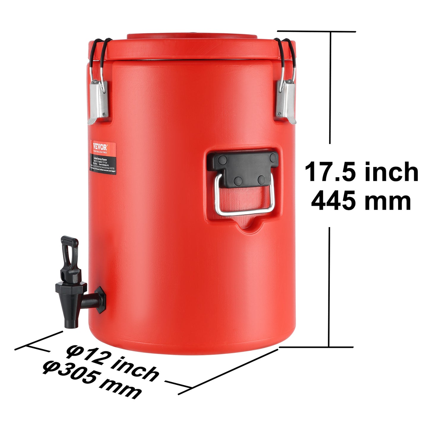 VEVOR Stainless Steel Insulated Beverage Dispenser – 4.5 Gallon (17.2L)