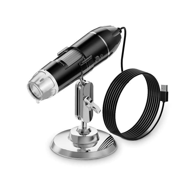 1600X 3-in-1 Digital Microscope Camera – USB/Type-C, LED, Portable