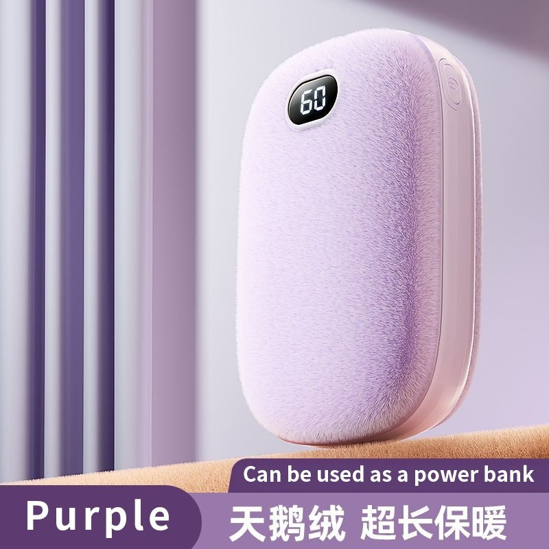 Double-Sided Wool Hand Warmer & Power Bank – Long-Lasting Warmth, USB Rechargeable