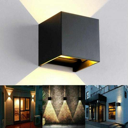 Modern LED Wall Light – Up & Down Outdoor/Indoor Sconce Lamp