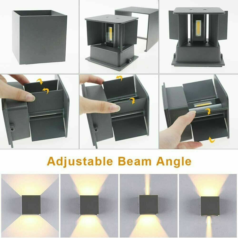 Modern LED Wall Light – Up & Down Outdoor/Indoor Sconce Lamp