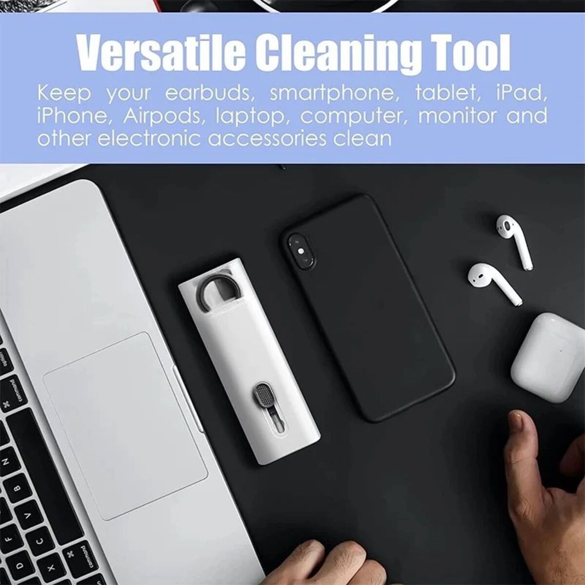 7-in-1 Multifunctional Cleaning Brush Kit – Keyboard, Headset & Electronics Cleaner