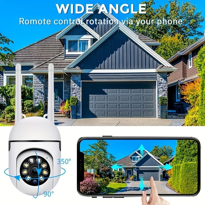White Little Bee Pan Tilt Zoom WiFi Camera – 1080P HD, Night Vision, 2-Way Audio