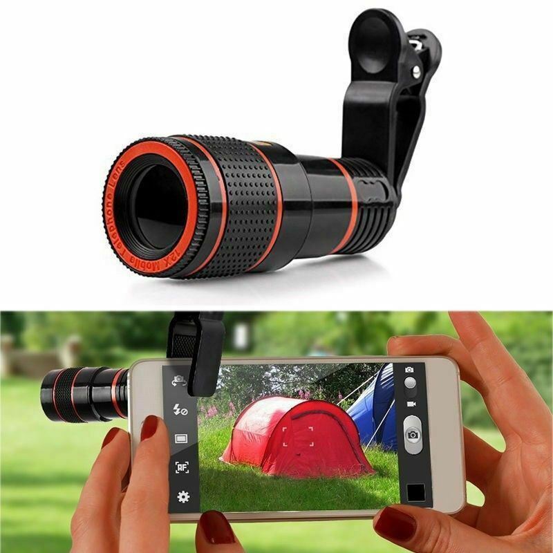 HD 8X Clip-On Optical Zoom Lens for Mobile Phones – Universal Telephoto Camera Attachment