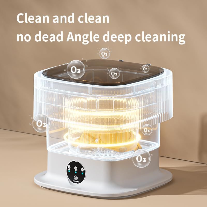 Portable 10L Foldable Washing Machine – Compact 3-Mode Washer for Travel & Small Spaces